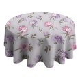 thumbnail image 4 of Pioneer Flower Floral Print Pattern Round Tablecloth 60"x60",Wrinkle Wipeable Table Cloth for Kitchen Dining Room Picnic Patio Party, 4 of 6