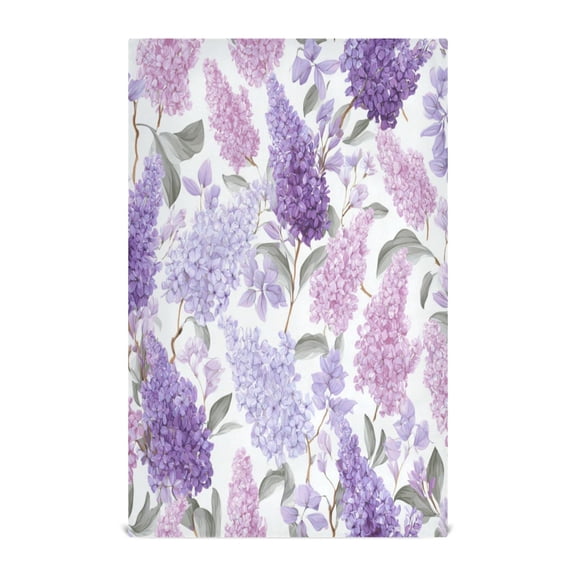 Qxltty Lavender Kitchen Towels 28 x 18 Inch Soft Cotton Linen Feel Dish Towels with Hanging Loop for Drying, Cleaning & Decor