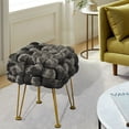 thumbnail image 2 of Home Soft Things Crushed Velvet Pouf Stool Ottoman - Chocolate - 16x16x16'', 2 of 7