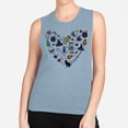 thumbnail image 2 of Halloween Heart Women's Muscle Tank Small Stonewash Denim, 2 of 5