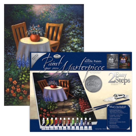 Royal & Langnickel Paint your own Masterpiece™ 17pc 11" x 14" Garden Table Acrylic Painting Project