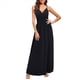 thumbnail image 1 of Vestido de Verano para Mujer, con Estampado Floral, Tirantes Finos, Informal, Bohemio, con Abertura para Playa, y Fluido. Negro S, 1 of 6