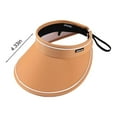 thumbnail image 3 of Kafsov Sun Hat Sun Protection Sunshade Outdoor Travel Riding Beach Empty Sun Hat , Can Adjustment Fit Visor,With Sweatband Orange, 3 of 8