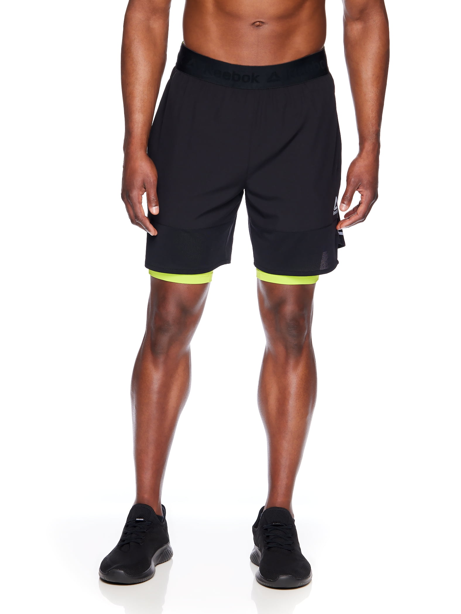 Reebok Men's Cadence 2In1 Compression Shorts, 9" Inseam, up to Size
