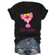 thumbnail image 1 of Women'S Panther Graphic T-Shirt - Casual Crew Neck, Short Sleeve, Cotton Knit Top with " Panther" Print and Cartoon Character Design, 1 of 6