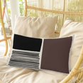 thumbnail image 4 of Brown Black Pillow Covers, Linen Long Throw Pillow Case, Modern Abstract Art Farmhouse Striped Holiday Pillow Protector Decorative Cushion Cover for Living Room/Bedroom 12" x 20", 4 of 8
