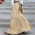 thumbnail image 2 of Women's Tiered Maxi Skirt Summer Spring Fashion 2026 High Waisted Long Flowy Casual Boho Beach Vacation Clothes, 2 of 5