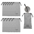 thumbnail image 1 of 12 Piezas de Fundas de Lino para Gafas 7" x 3.5" Funda para Gafas de Sol Portátil con Cordón para Teléfono Móvil (Gris), 1 of 7