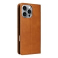 thumbnail image 5 of ELEHOLD Case for iPhone 16 Pro, RFID Blocking Wallet Phone Case, Shockproof Leather Cover with Kickstand, Magnetic Closure,Brown, 5 of 9