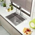 thumbnail image 4 of MENSARJOR Drop in Kitchen Sink, 25 x 22 inch Topmount Kitchen Sink, 16 Gauge Stainless Steel Sink, Handmade for Single Bowl Kitchen Sink, or Outdoor Sink, 4 of 7