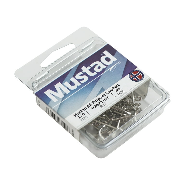 Mustad Baitholder Hook (Nickel) - Size: #6 50pc 