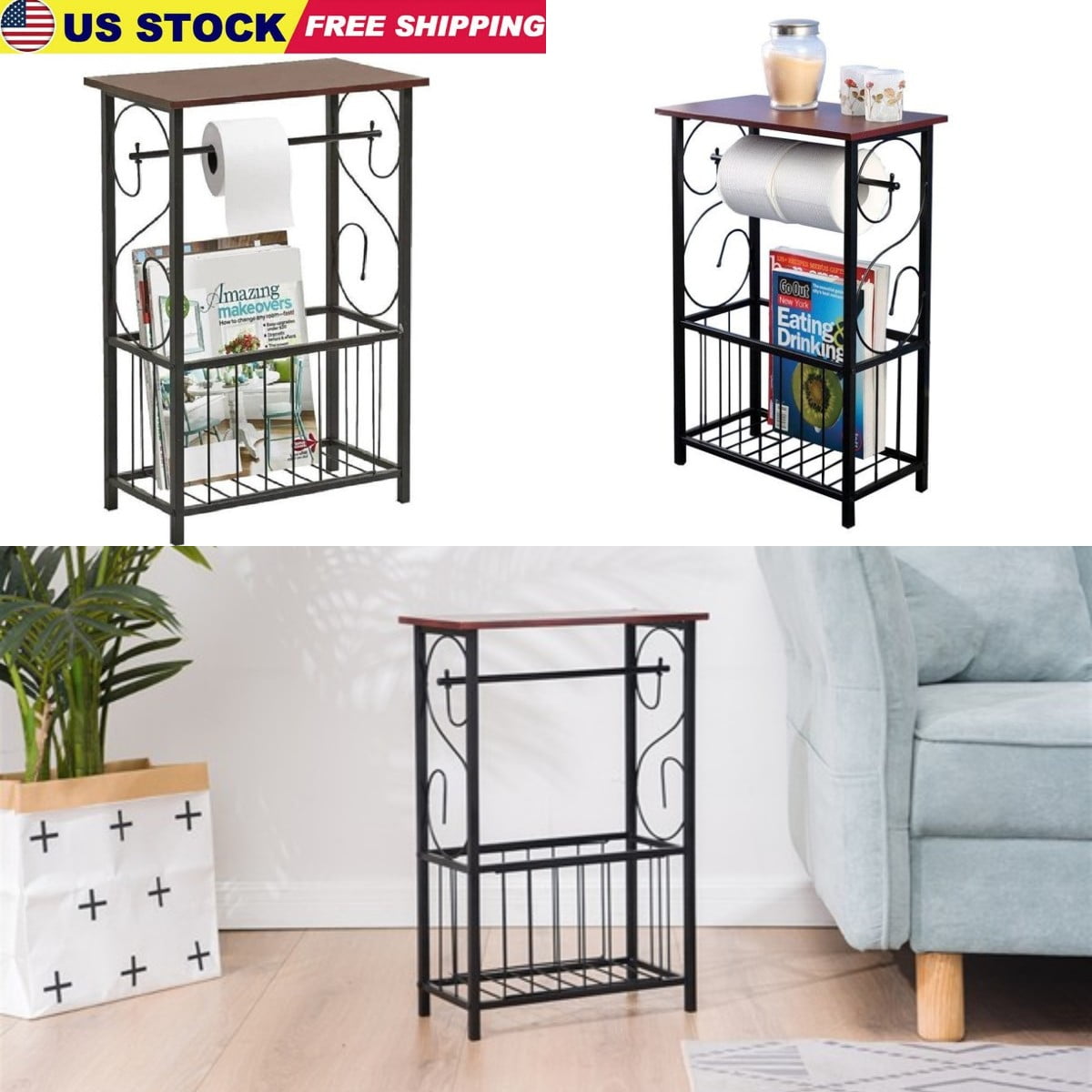 [ON SALE]Cshaped Bathroom Table Side Sofa Snack Table Coffee Tray End