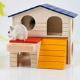 thumbnail image 6 of Double Layer Hamster Mice Squirrel Hidden Play Villa Wooden House Small Pet Nest, 6 of 8