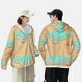thumbnail image 6 of Gaeub Beach Footprint Men's and Women's UPF 50+ Long-Sleeved Sun Protection Clothing, Fishing Shirt Long Sleeve Zip - Small, 6 of 9