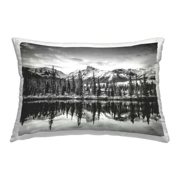 Stupell Industries Fir Trees Lake Reflection Decorative Printed Throw Pillow, 14 x 20