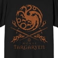 thumbnail image 2 of House of the Dragon TV Series House Targaryen on Black Short Sleeve Adult T-Shirt-6XL, 2 of 3