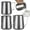 F,G,H, variant on Clearance Under $5.39 Stainless Steel Milk Frothing Pitcher with Measuring Scale, Coffee Steaming Cup for Latte Art and Home Brewing