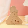 thumbnail image 6 of sunsanly Personalized Lion Family Wooden Puzzle Eco-Friendly Handicraft Ornament Unique Wildlife Theme Decor Customized Gift for Family Couple Parents, 6 of 8