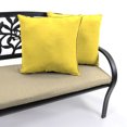 thumbnail image 2 of Jordan Manufacturing 16" x 16" Sunray Yellow Crosshatch Square Outdoor Throw Pillow with Welt, 2 of 9