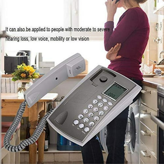 Corded Telephone,Fixed Wired Desktop/Wall Landline Phone with Caller ID for Home/Office/Hotel