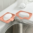 thumbnail image 2 of Binwennn 2PCS Silicone Soap Bathroom Drain Rack Soap Household Drain Portable Soap Small Dish Rack Mat Plate Racks for Kitchen Wall Hot Pan Holder for Counter Foldable 3 Tier Oven Rack Collapsible, 2 of 4