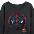 thumbnail image 3 of Marvel Deadpool & Wolverine - Scratch Logo - Women's French Terry Pullover Sweatshirt, 3 of 5