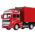 thumbnail image 2 of Suodoka 1:48 Alloy Container Truck Model Toy Highly Simulation Children Car Toys Vehicle, Pull Back Action Doors Open, Red 14.57 inches / 37 cm, 2 of 9