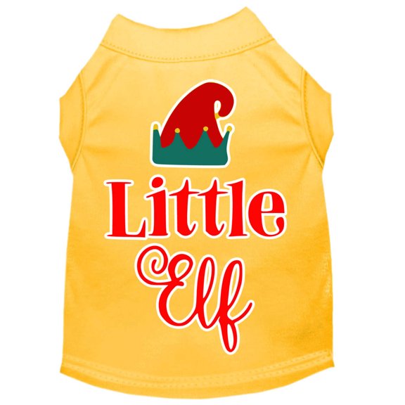 Christmas Pet Dog  Cat Shirt Screen Printed, "Little Elf"
