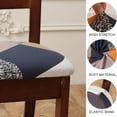 thumbnail image 3 of Chair Seat Covers set of 6 Stretch Printed Chair Covers for Dining Room Square Removable Washable Chair Protector Seat Cushion Slipcovers for Kitchen Office, 3 of 6