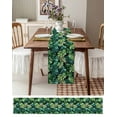 thumbnail image 6 of Hokiten Table Runners 48 Inches Long Dress Scarves, Palm Leaf Farmhouse Kitchen/Dining Table Runner, Short Coffee Tablerunners, Green Tropical Plant Summer Nature Scenery 13x48 Inch, 6 of 7