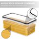 thumbnail image 1 of Recipiente grande para almacenar alimentos NQ organizador de cocina hermético plástico sin BPA con 1 taza medidora negra, 1 of 2
