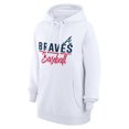 thumbnail image 2 of Women's G-III 4Her by Carl Banks  White Atlanta Braves Team Fleece Pullover Hoodie, 2 of 3