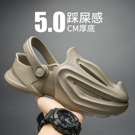 

Men s Solid Colour Comfy Non Slip Out Clogs Durable Soft Sole Chunky EVA Slippers For Men s Outdoor Activities