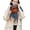 Blue, variant on Ljudmp Womens Winter Grid Shawls Wraps Ladies Scarf Warm Scarves Long Large Scarves Knit Tassel Lattice Splicing Blanket Scarf Brown