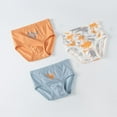 thumbnail image 2 of Zanarzt Boys Underwear Toddler Underpants Boy Briefs 3pcs Cotton Briefs Soft Dinosaur Truck Toddler Underwear Yellow,5-6 Years, 2 of 4