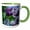 Green/White, variant on 3drose, New York. Lilac Flowers in Bloom., 11oz Mug