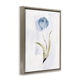 thumbnail image 3 of Stupell Industries Single Blue Flower Blossom Floral Painting Brown Floater Framed Canvas Art Print Wall Art, 25 x 31, 3 of 9