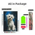 thumbnail image 2 of White Maltese Dog 5D Diamond Art DIY Paint with Full Drill Round Diamond Gems Painting by Number Kits for Adults Art Craft Home Wall Decor 11.8x15.8inch, 2 of 8