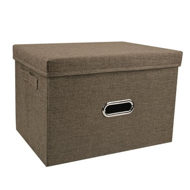 Household Essentials Extra Large Fabric Storage Bin with Lid, Set 