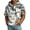 White, variant on Men's Casual Hawaiian Print Hooded Zipper Neck Short Sleeve Sweatshirt, Tropical Theme Top for Vacation and Beach,Blue,L