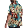 thumbnail image 3 of Football Men's Short Sleeve Button Down Beach Shirts, Casual Printed Summer Unisex Tops, 3 of 6