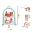 thumbnail image 2 of Juego de pastel de postre de madera, juego de comida, juego de simulación para niños, juego de fiesta de té para niñas pequeñas, cocina de juego de madera Montessori, 2 of 5