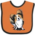 thumbnail image 3 of Inktastic Tricolor Papillon Boys or Girls Baby Bib, 3 of 4