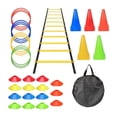 thumbnail image 3 of Colaxi Agility Ladder Portable Staircase Balance Jumping Obstacles Adjustable Rungs 44 Piece Yellow, 3 of 8