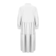 thumbnail image 5 of Annhoo Plus Size Dresses for Women Button Front Long Sleeve Collared Dress Casual Loose Ruffle Tiered Long Dress, 5 of 6