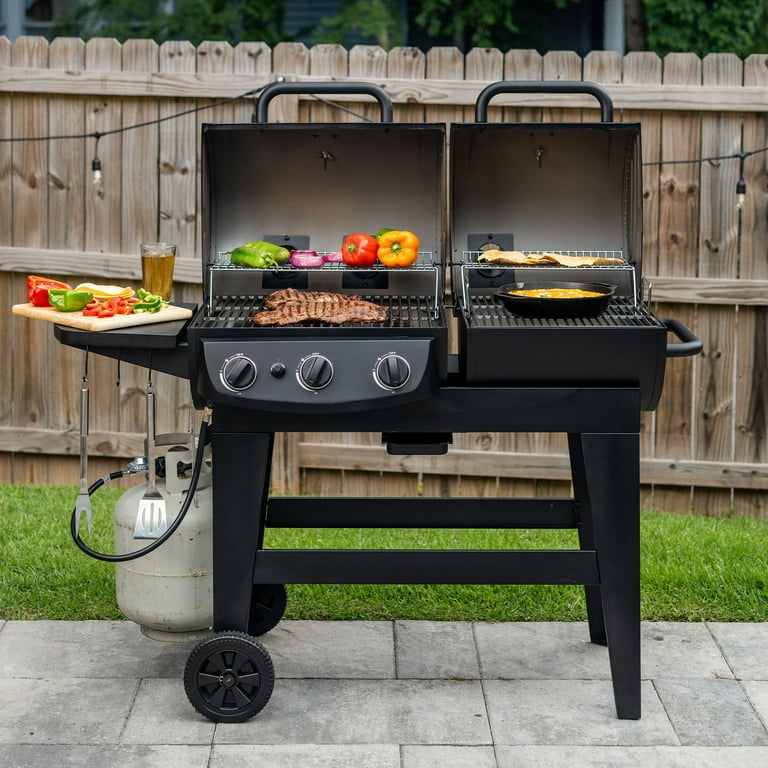 Burner Gas Gas And Charcoal Barbecue Char-Griller Dual Fuel Pro