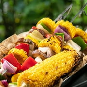 Royal Gourmet TS1601 Skewers for Grilling- 13 Long Flat BBQ Skewers with Push Bar- Shish Kabobs- Stainless Steel Skewer Sticks, 12 PCS