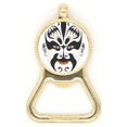 thumbnail image 1 of Peking Opera Head Colorful Zhangfei Beer Bottle Cap Opener Stainless Steel Key Chain, 1 of 3