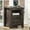 Dark Oak, variant on LELELINKY Farmhouse Nightstand with Charging Station, 2-Drawer Wood End Table with Shelf for Bedroom, Living Room, Brown