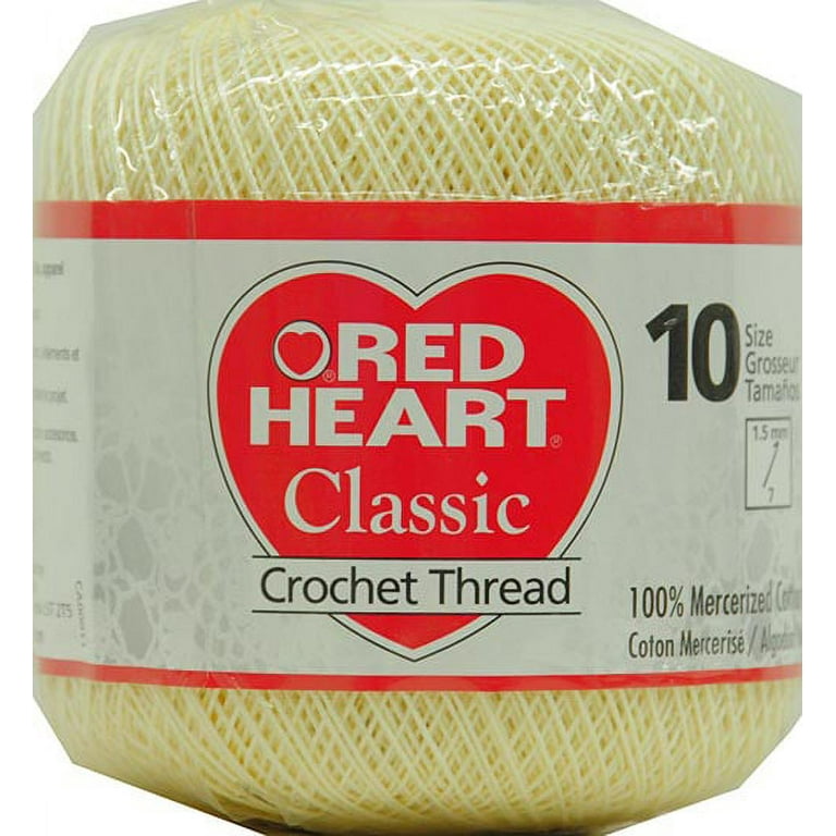 Red Heart Classic Crochet Thread Size 10 Natural